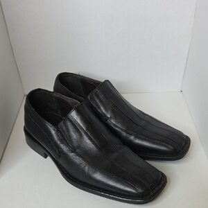 Alfani Pedro Men's‎ Size 9 Black Leather Slip-On Dress Shoes